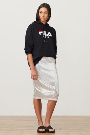 FILA Milano Sequin Skirts Silver,Womens Clothing | CA.EQYDAJ576